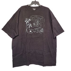 M&O Gold Unisex Disney Lilo & Stitch Surf Line Art Tee Black XXX-Large New